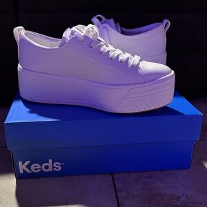 NEW:: Keds Classic White Platform Shoes